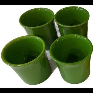Fiesta set of 4 coffee mugs in green